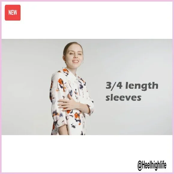 Lightweight 3/4 Sleeve Blazer for Office Work & Casual Wear